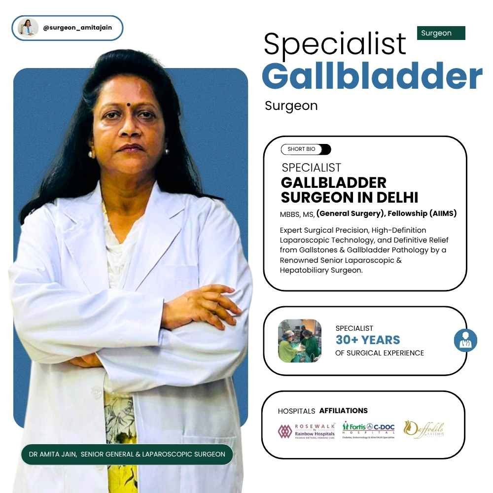 Gallbladder Surgeon in Delhi Dr Amita Jain top gallstone specialist and surgeon in Delhi